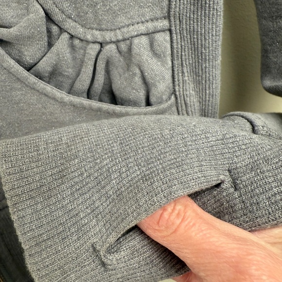 Lululemon Cuddle Up Jacket Heathered Blurred Grey Glitter SEE Measurements Small - Picture 5 of 9